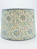 English Drum -  Soft Blue and Light Soft Pink Flower Vine