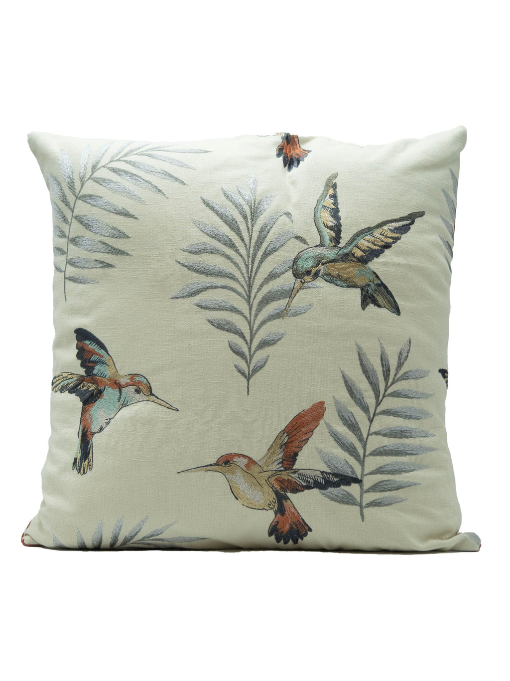 18"Cushion - Embroidered Humming Bird