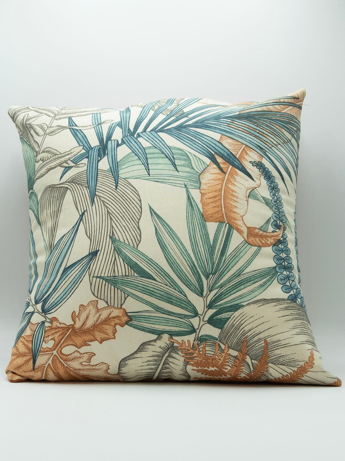 18" Cushions Maldives Teal and Burnt Orange