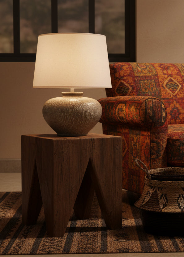 Snakeskin Lamp Medium Taupe