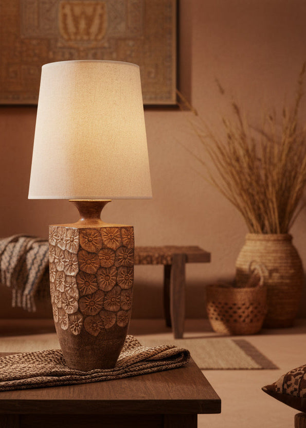 Etched Lilly Lamp