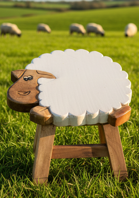 Sheep Kiddie Stool