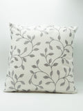 18" Cushion Standen Embroidered Leaf