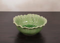 Green Bowl with Corn Motif