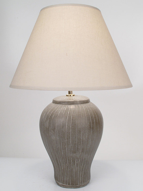Striped Lamp Small Taupe