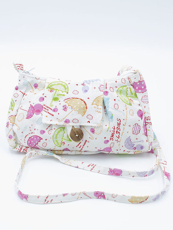 Small Bag with Umbrella Pattern