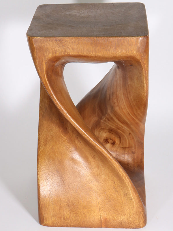 20" Twist Table - Oak Finish