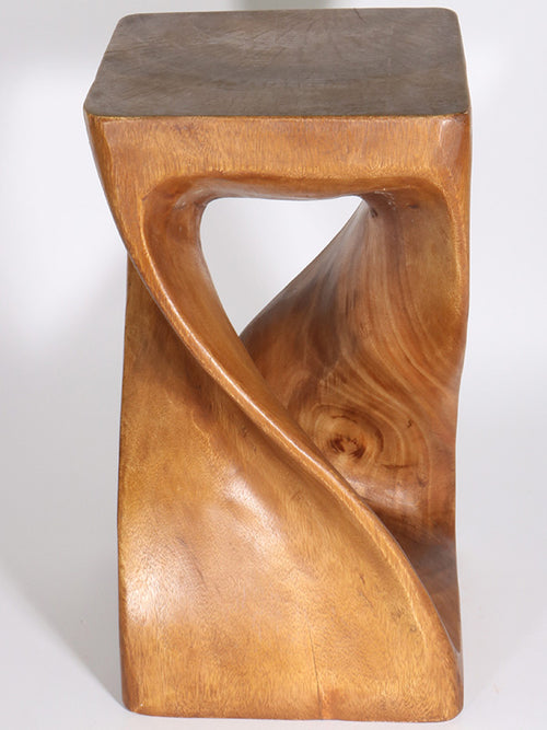 20" Twist Table - Oak Finish