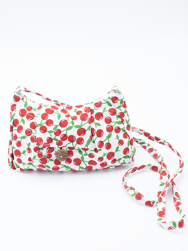 Small Bag with Cherry Pattern